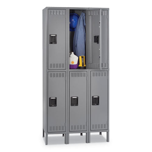 Double Tier Locker, Single Stack, 12w X 18d X 72h, Sand