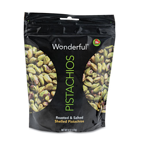 Wonderful Pistachios, Roasted And Salted, 1 Oz Pack, 12/box