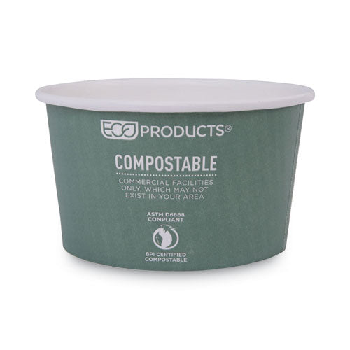 World Art Renewable And Compostable Food Container, 12 Oz, 4.05 Diameter X 2.5 H, Green, Paper, 25/pack, 20 Packs/carton