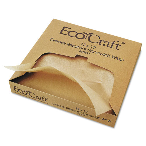 Ecocraft Grease-resistant Paper Wraps And Liners, Natural, 15 X 16, 1,000/box, 3 Boxes/carton
