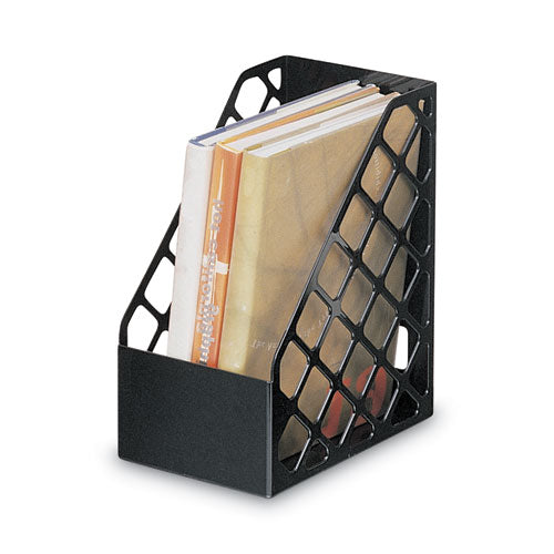 Recycled Plastic Large Magazine File, 6.25 X 9.5 X 11.88, Black