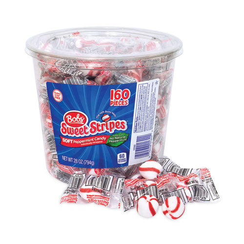 Bobs Sweet Stripes Soft Candy, Peppermint, 28 oz Tub, Ships in 1-3 Business Days Bobs Sweet Stripes Soft Candy, Peppermint, 28 oz Tub, Ships in 1-3 Business Days