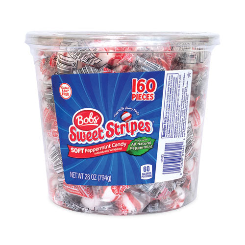 Bobs Sweet Stripes Soft Candy, Peppermint, 28 oz Tub, Ships in 1-3 Business Days Bobs Sweet Stripes Soft Candy, Peppermint, 28 oz Tub, Ships in 1-3 Business Days