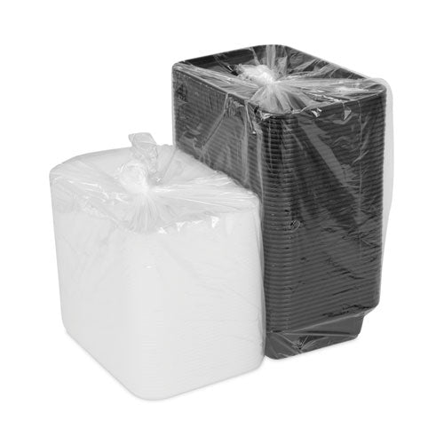 Newspring VERSAtainer Microwavable Containers, 38 oz, 6 x 8.5 x 2, Black/Clear, Plastic, 150/Carton Newspring VERSAtainer Microwavable Containers, 38 oz, 6 x 8.5 x 2, Black/Clear, Plastic, 150/Carton