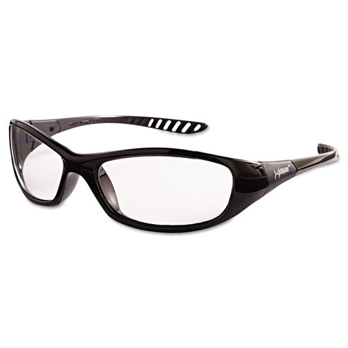 V40 Hellraiser Safety Glasses, Black Frame, Blue Mirror Lens