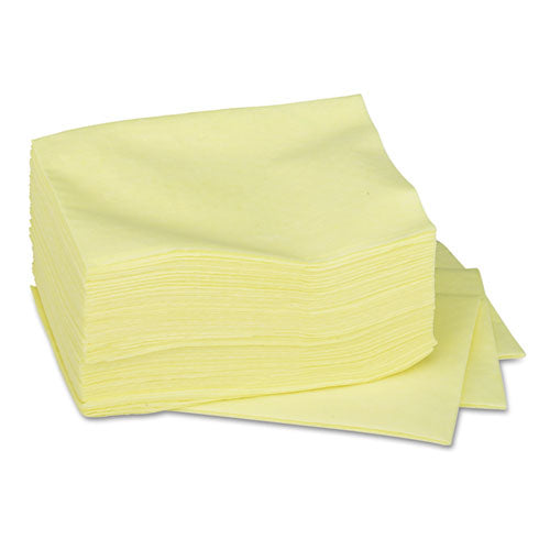 Dusting Cloths, Quarterfold, 24 X 24, Yellow, 50/pack, 4/carton