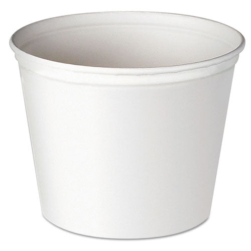 SOLO Double Wrapped Paper Bucket Unwaxed 165 Oz White 100/Case