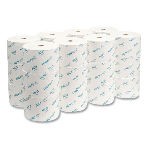 Small Core Bath Tissue, Septic Safe, 1-ply, White, 2,500 Sheets/roll, 24 Rolls/carton