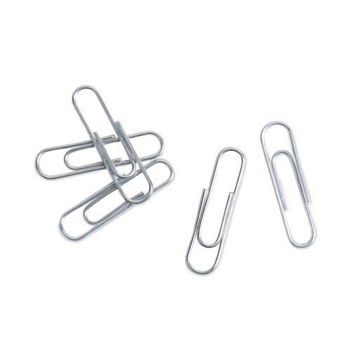 Paper Clips, Medium, Vinyl-coated, Silver, 200 Clips/box, 5 Boxes/pack