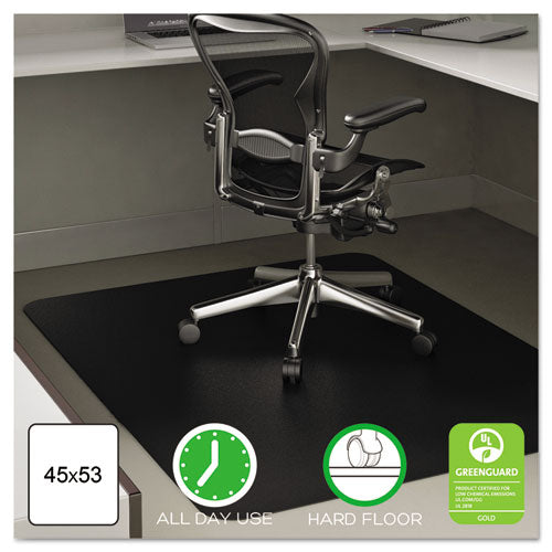 Economat All Day Use Chair Mat For Hard Floors, 36 X 48, Rectangular, Clear