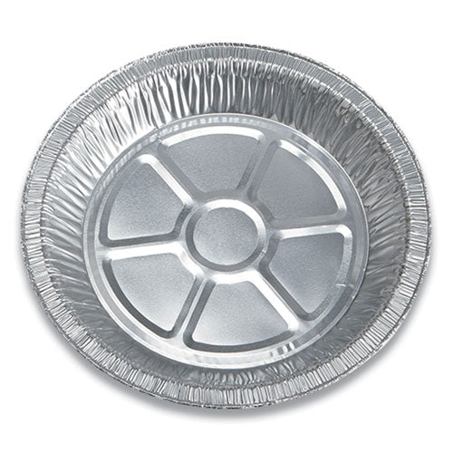 Aluminum Pie Pans, Medium, 27.6 Oz, 9" Diameter X 1"h, Silver, 500/carton