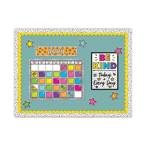 Calendar Bulletin Board Set, Kind Vibes, 129 Pieces