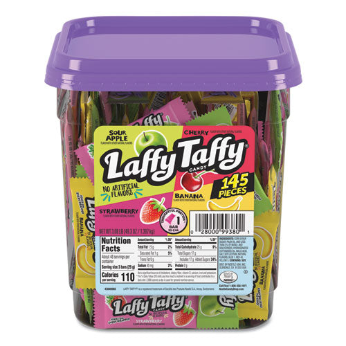 Laffy Taffy, Assorted Flavors, 3.08 lb Tub, 145 Wrapped Pieces/Tub, Ships in 1-3 Business Days Laffy Taffy, Assorted Flavors, 3.08 lb Tub, 145 Wrapped Pieces/Tub, Ships in 1-3 Business Days