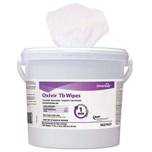 Oxivir Tb Disinfectant Wipes, 7 X 6, White, 60/canister, 12 Canisters/carton