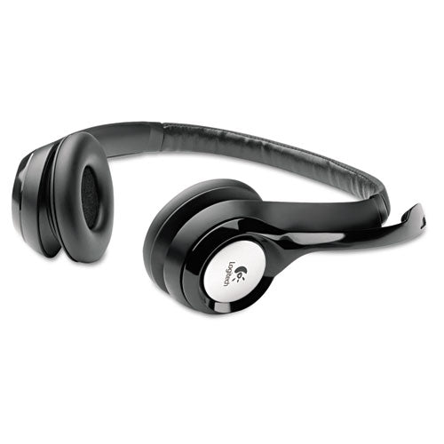 H390 Binaural Over The Head Usb Headset With Noise-canceling Microphone, Black