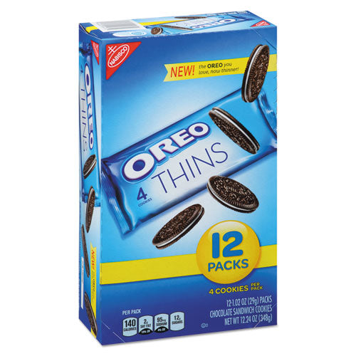 Oreo Cookies Single Serve Packs, Chocolate, 2.4 Oz Pack, 6 Cookies/pack, 12 Packs/box