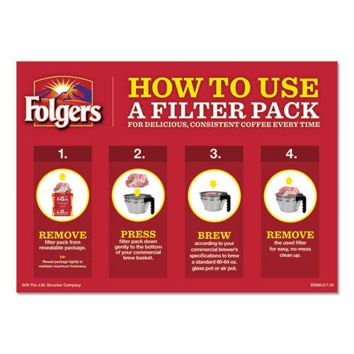 Coffee Filter Packs, Classic Roast, .9 Oz, 10 Filters/pack, 4 Packs/carton