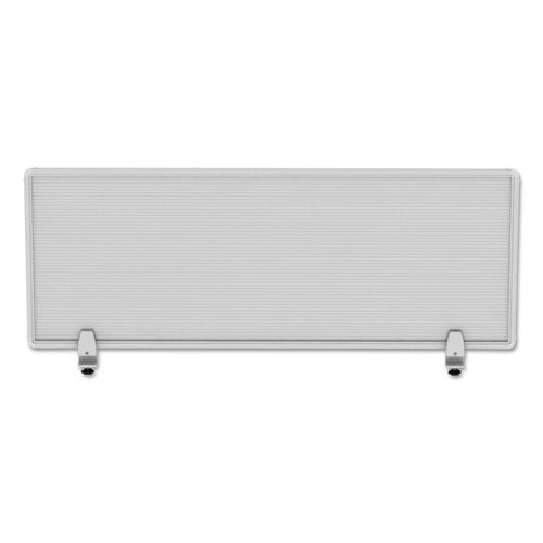 Polycarbonate Privacy Panel, 47w X 0.5d X 18h, Silver/clear