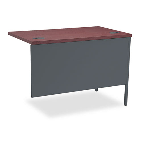 Metro Classic Series Workstation Return, Left, 42w X 24d X 29.5h, Mahogany/charcoal