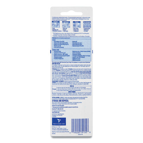 Disinfectant Spray To Go, Crisp Linen, 1 Oz Aerosol Spray, 12/carton