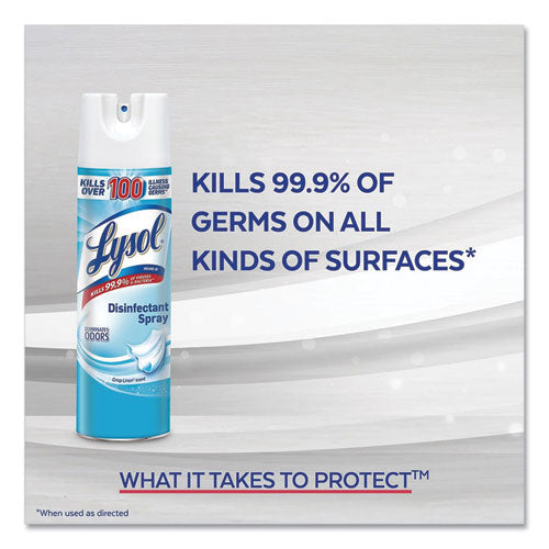 Disinfectant Spray To Go, Crisp Linen, 1 Oz Aerosol Spray, 12/carton