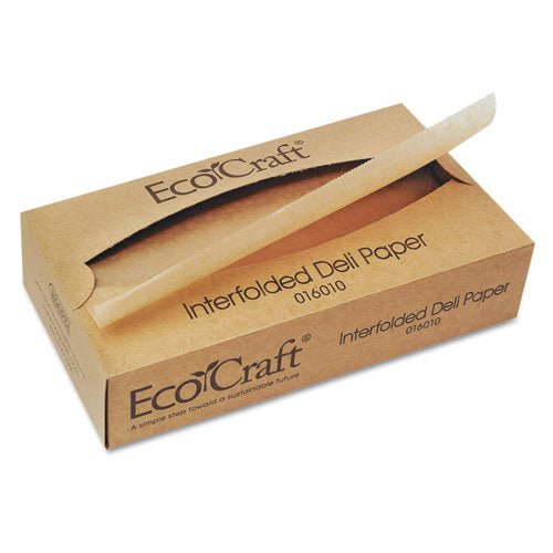 Ecocraft Interfolded Soy Wax Deli Sheets, 8 X 10.75, 500/box, 12 Boxes/carton