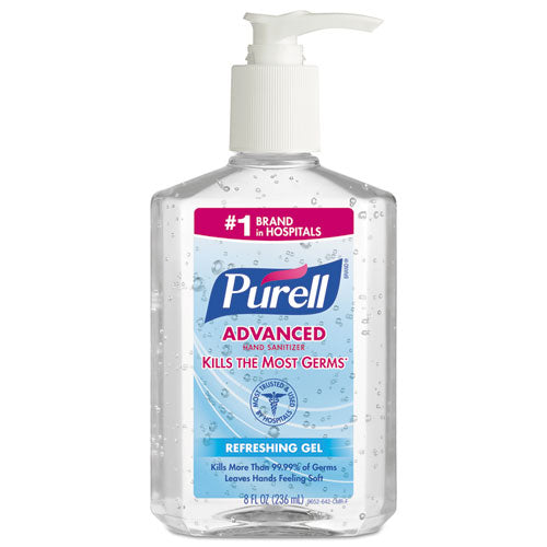 Advanced Refreshing Gel Hand Sanitizer, Clean Scent, 1.5 L Pump Bottle, 4/carton