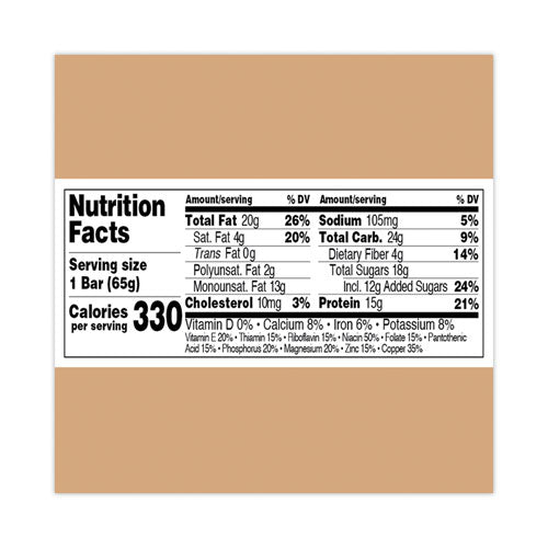 Refrigerated Protein Bar, Dark Chocolate Peanut Butter With Sea Salt, 2.3 Oz Bar, 16 Count, Ships In 1-3 Business Days