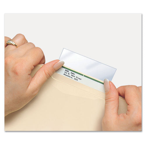 Self-adhesive Label/file Folder Protector, Top Tab, 3.5 X 2, Clear, 500/box