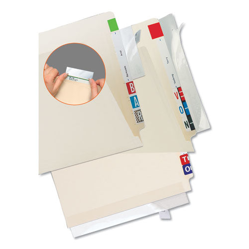 Self-adhesive Label/file Folder Protector, Top Tab, 3.5 X 2, Clear, 500/box