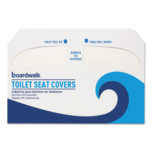 Premium Half-fold Toilet Seat Covers, 14.17 X 16.73, White, 250 Covers/sleeve, 20 Sleeves/carton