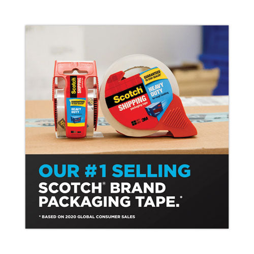 Packaging Tape Dispenser With Two Rolls Of Tape, 3" Core, For Rolls Up To 2" X 60 Yds, Red