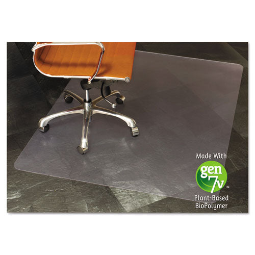 Natural Origins Chair Mat With Lip For Hard Floors, 36 X 48, Clear