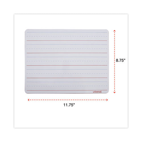 Lap/learning Dry-erase Board, Penmanship Ruled, 11.75 X 8.75, White Surface, 6/pack