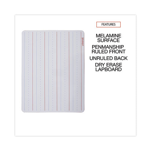 Lap/learning Dry-erase Board, Penmanship Ruled, 11.75 X 8.75, White Surface, 6/pack