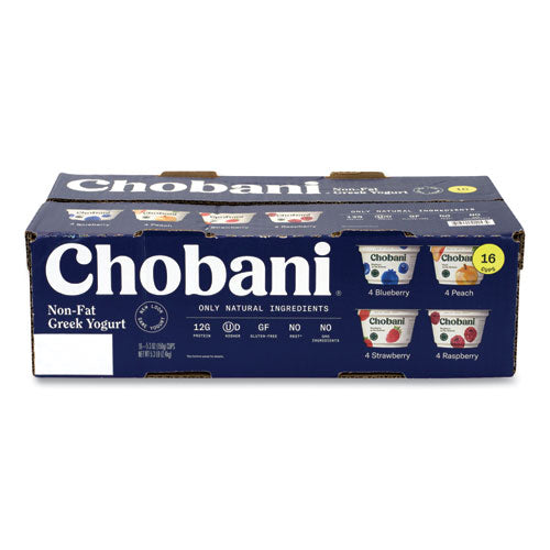 Greek Yogurt Variety Pack, Assorted Flavors, 5.3 oz Cup, 16 Cups/Carton, Ships in 1-3 Business Days Greek Yogurt Variety Pack, Assorted Flavors, 5.3 oz Cup, 16 Cups/Carton, Ships in 1-3 Business Days