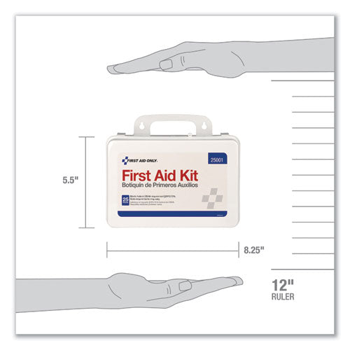 First Aid Kit For Use By Up To 25 People, 113 Pieces, Plastic Case