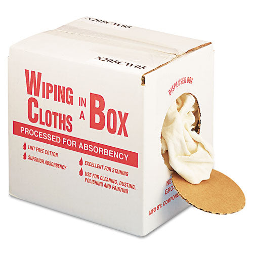 Multipurpose Reusable Wiping Cloths, Cotton, 5 Lb Box, Assorted Sizes And Colors