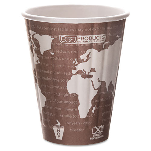 World Art Renewable And Compostable Insulated Hot Cups, Pla, 12 Oz, 40/packs, 15 Packs/carton