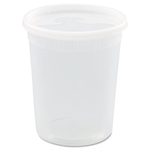 Newspring Delitainer Microwavable Container, 64 Oz, 4.5 X 4.5 X 6.35, Natural, Plastic, 120/carton