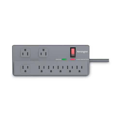 Guardian Premium Surge Protector, 8 Ac Outlets, 6 Ft Cord, 1,080 J, Gray