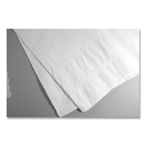 Table Set Poly Tissue Table Cover, 54" X 108", White, 6/pack