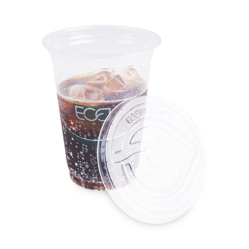 Greenstripe Renewable And Compost Cold Cup Flat Lids, Fits 9 Oz To 24 Oz Cups, Clear, 100/pack, 10 Packs/carton