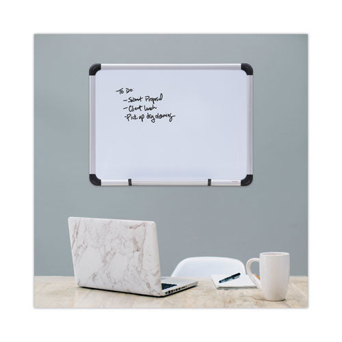 Magnetic Steel Dry Erase Marker Board, 24 X 18, White Surface, Aluminum/plastic Frame