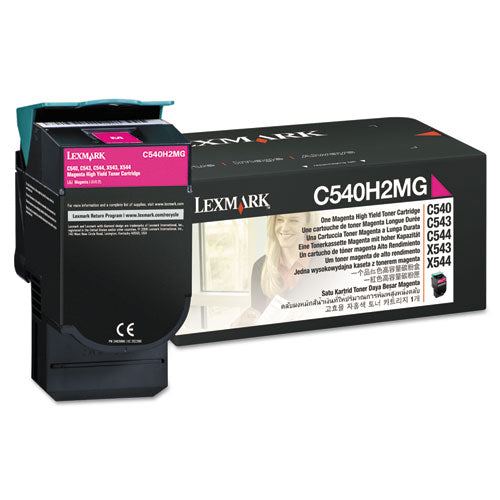 C540h2yg High-yield Toner, 2,000 Page-yield, Yellow