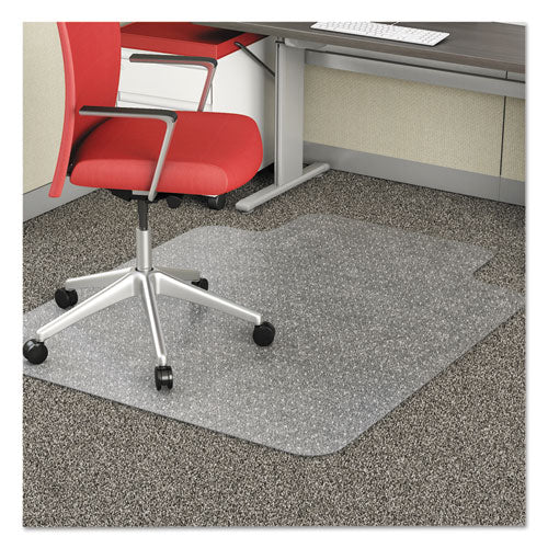 Economat Occasional Use Chair Mat For Low Pile Carpet, 45 X 53, Rectangular, Clear