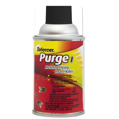 Purge I Metered Flying Insect Killer, 7.3 Oz Aerosol Spray, Unscented, 12/carton