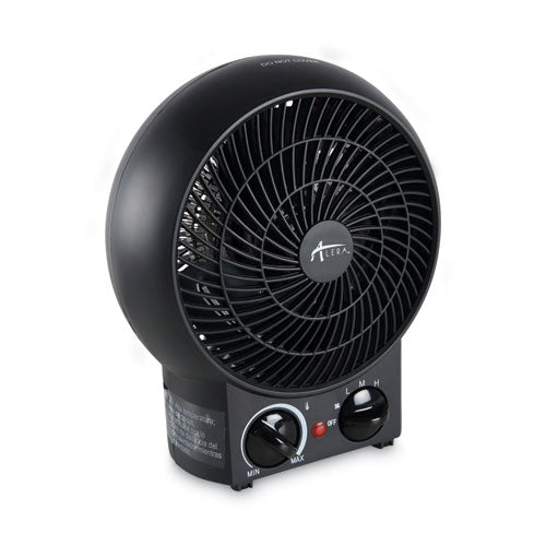 Heater Fan, 1,500 W, 8.25 X 4.37 X 9.5, Black