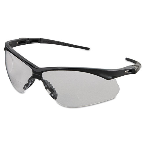 V60 Nemesis Rx Reader Safety Glasses, Black Frame, Clear Lens, +1.5 Diopter Strength