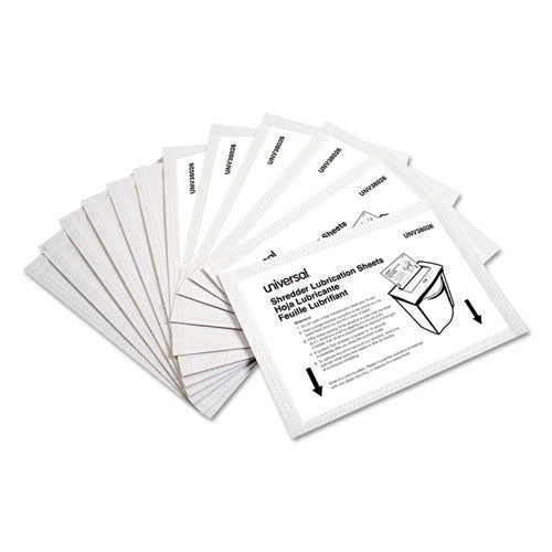 Shredder Lubricant Sheets, 5.5 X 2.8, 24 Sheets/pack